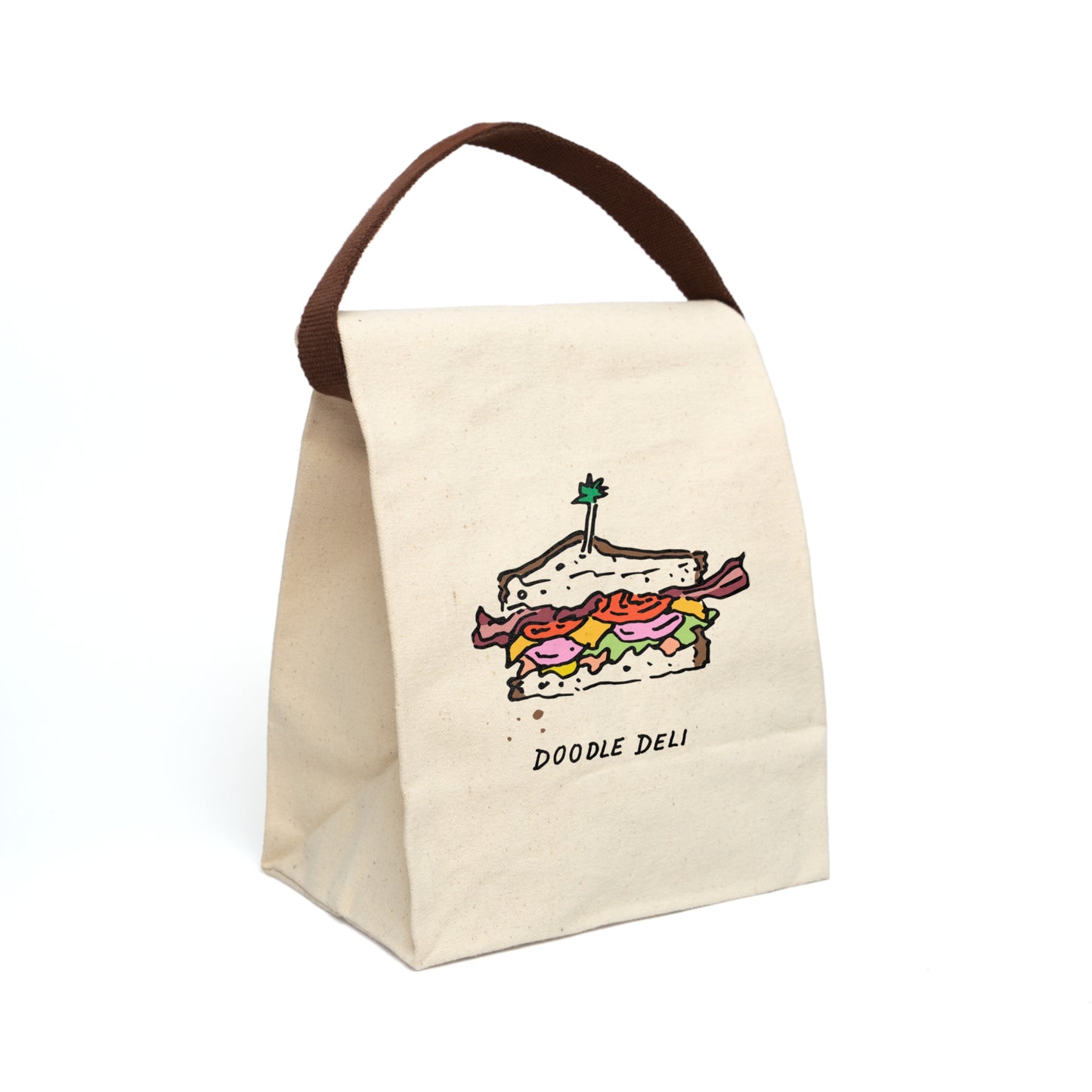 Canvas Lunch Bag With Strap